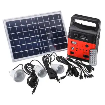 Smuxi Bærbare Sol Generator Udendørs Power Mini DC6W Solar Panel 6V-9Ah Bly-syre Batteri Opladning LED-Belysning System