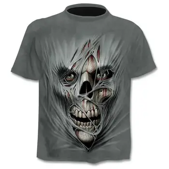 Skull T-shirt Skelet T-shirt pistol Tshirt Gotiske shirts Punk Tee vintage t-shirts, 3d-t-shirt animationsfilm mandlige stilarter dropshipping