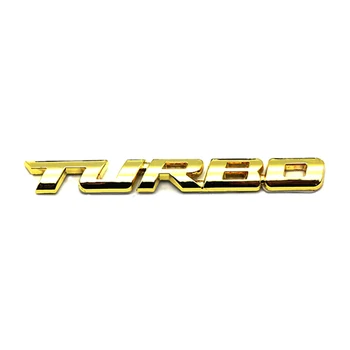 3D Car Metal Logo Badge Mærkat Turbo Decals Ramme kropsudsmykning Mærkat Mærkat For Audi, BMW, Ford, Nissan, Toyota, Honda Volvo