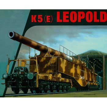 1:35 anden Verdenskrig tyske K5 tog pistol Leopold Fly Papir Model Samle Hånd Arbejde Puzzle Spil DIY-Boy Toy