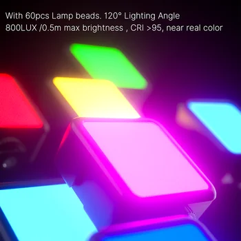 Ulanzi VL49 Mini RGB Video Lys Belysning til Fotografering 2000mAh RGB LED Kamera Lys Vlog Fyld Lys Live Tiktok