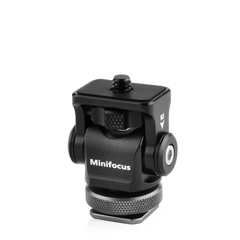MINIFOCUS Hot Shoe Justerbar Mount Base Overvåge Flash Adapter Mikrofon Beslag Holderen med 180 Graders Tilt Arm Rotary Stå