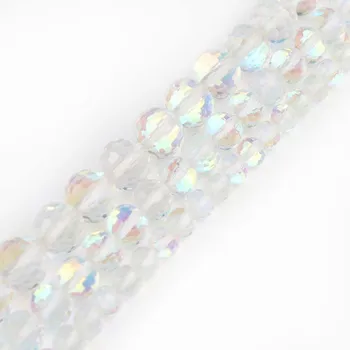 AA Facetslebne Hvide Østrigske Krystal Glitter Månesten Perler Til Smykker at Gøre DIY Armbånd Tilbehør 15