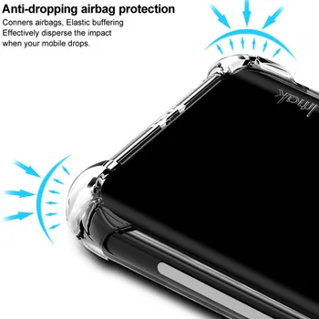 IMAK for LG G8X ThinQ TPU Tilfælde Airbag Dække Stødsikkert Back Cover til LG ThinQ 5G Tilfælde Blød Silikone Cover Sag