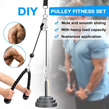 Trænings-og DIY-Fitness Remskive Kabel-Maskine Vedhæftet fil System Indlæsning af Pin-kode Ophæve Træning Arm Biceps Triceps Hånd træningsudstyr