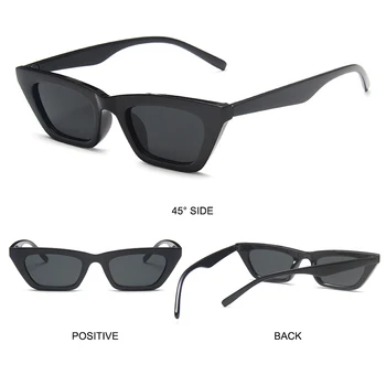 SIMPRECT Mode-Cat Eye Solbriller Kvinder 2021 Luksus Designer Små Firkantede solbriller Mænd Vintage Nuancer Til Kvinder Oculos