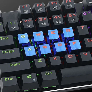 12-tasten Caps PBT-baggrundsbelyst WASD Retning Tasterne Med Keycap Aftrækker Til Cherry MX Switches Mekanisk Gaming Tastatur, Udskiftning