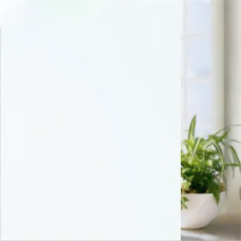 1/2 Meter Uigennemsigtig Hvid Statisk Mat Glas Vindue Film Privatliv Matteret Vindue Klistermærke til Hjem PVC Kontor Soveværelse Badeværelse