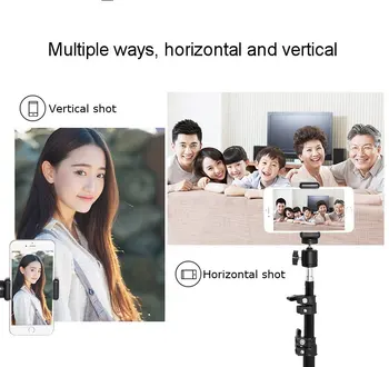 160cm Selfie Beslag Live Udvidet Multi-vinkel Rotation Stativ Med opbevaringspose Telefon Stativ til Iphone XS X XR for Samsung