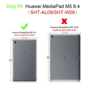 Farverig Tegneserie Mønster sag For Huawei MediaPad M5 8.4 tommer SHT-W09 SHT-AL09 Tablet PU Læder soft TPU Cover Hud funda + Pen