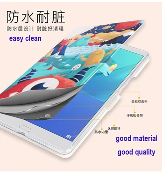Farverig Tegneserie Mønster sag For Huawei MediaPad M5 8.4 tommer SHT-W09 SHT-AL09 Tablet PU Læder soft TPU Cover Hud funda + Pen