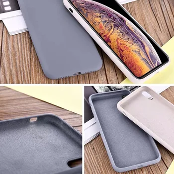 Fuld Beskyttende Phone Case For iPhone 12 7 8 6 6S Plus 11 Pro Max antal SE 2020 Flydende Silikone Oprindelige Cover Til iPhone XS-XR-X Sag