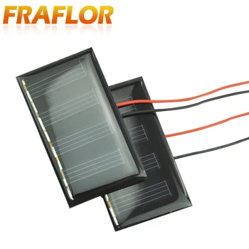 Fraflor 10stk Solceller Polykrystallinske Silicium DIY-Modul Udendørs Stik Solcelle Panel Solar batterioplader 2V 60mA