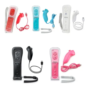 Til Nintend Wii Trådløse Bluetooth-GamePad Fjernbetjening Joystick +Nunchuck Indbygget Motion Plus Til Nintendo Wii Spil