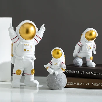 3pcs Figur Astronaut action figur Beeldje Astronaut Mini Diy Model Action Figurer Speelgoed Pop Home Decor søde astronaut sæt