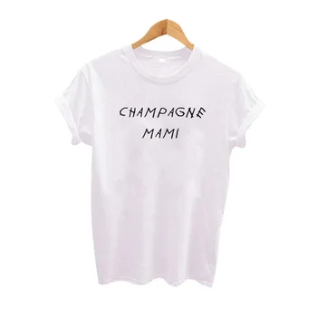Sjove t-Shirt Cool Gaver til Drake Fans Damer Harajuku T-Shirts Sort Hvid Størrelse 2XL Champagne Mami T-shirt