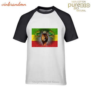 Rasta Løven Af Juda T-Shirt Etiopiske på Tværs af Reggae korte ærmer Hovedtelefoner Jamaicanske Rastafari Zion Tshirt Mænd, Tøj, t-Shirt