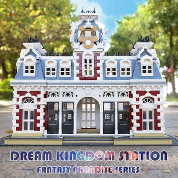 Skimmel King Streetview byggesten Stationen af Creamland Model sætter MOC Samling Mursten Børn DIY Legetøj Julegaver
