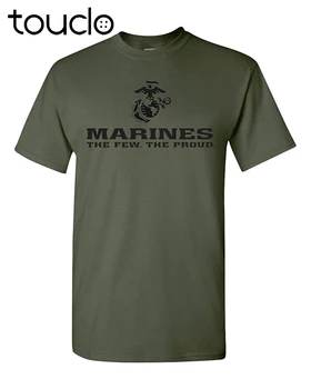 Nyt Mærke Marines De Få Den Stolte USMC Marine Corps Militær Grøn T-Shirt USA LICENS