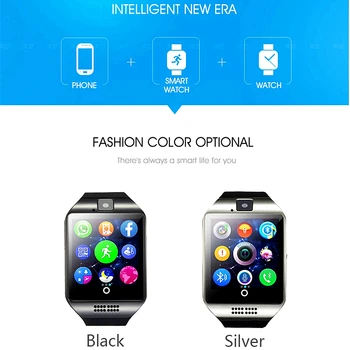 2020 nye Bluetooth Smart Ur Mænd Q18 Med Touch Screen Store Batteri, Støtte TF Sim-Kortet Kamera for Android Telefon Smartwatch