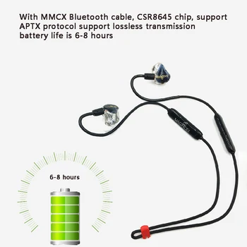 Magaosi K5 PRO 5BA Driver Skærme Kablede Hovedtelefoner med støjreduktion Øretelefoner Trådløse Bluetooth Hovedtelefoner Med MMCX Bluetooth-Kabel