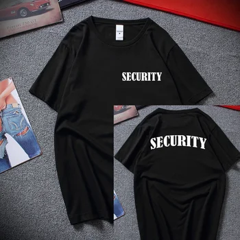 Sikkerhed T-shirt Begivenhed Bouncer Part Personale Trykt Uniform-og Bagside Top Streetwear Camiseta Bomuld kortærmet T-shirt