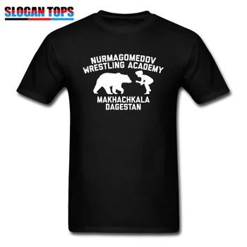 Bjørn Mandlige Mænd T-shirt 2019 Sort Tshirt Nurmagomedov Wrestling Academy Herre Toppe & t-Shirts MMA Fighter T-Shirt Logo Kunde