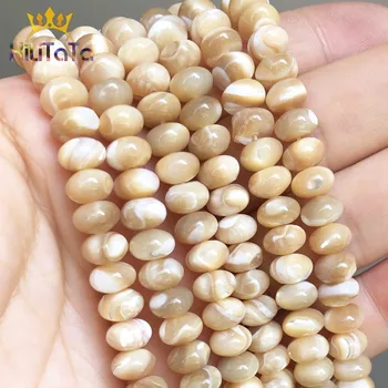 Naturlig Perlemor Hvid Shell Perler, Perler, Runde Rondelle Løs Perler Til Smykker at Gøre DIY Armbånd, Øreringe Tilbehør 15