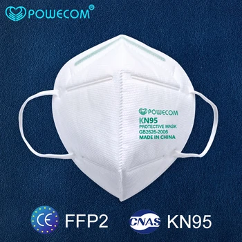 POWECOM 50/30/20/10stk KN95 ansigtsmaske 95% Filtrering FFP2 Munden Maske Genanvendelige Beskyttende Maske Åndbar Sikkerhed Munden Dække