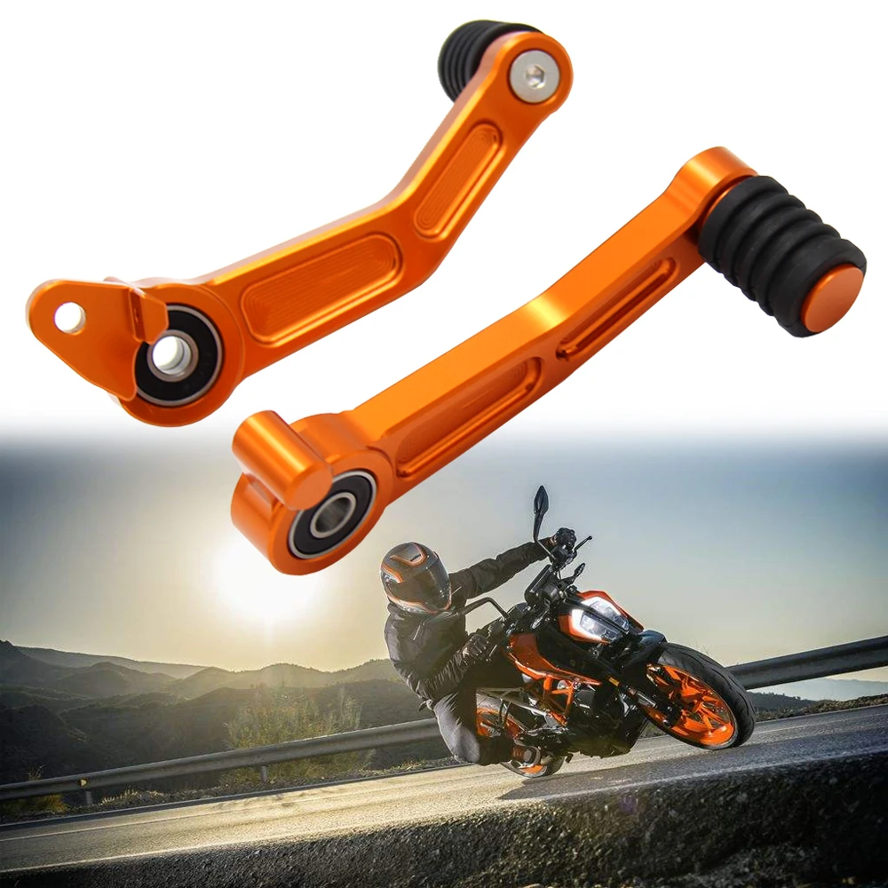 For KTM 390 Duke 2013 2016 125 200 Orange Motorcykel Fods Bremse Håndtag & Gearskift Pedal Armen Par CNC Aluminium