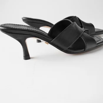 Kvinders Tøfler 2020 Sommeren Nye Høj hæl Lady ' s Slider Sandaler Uden Læder thoung kvinder Slider sandaler Sommer
