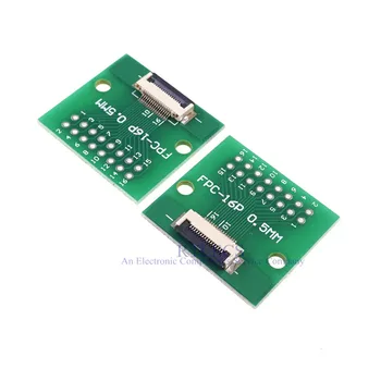 2stk DIY FPC FFC 16 PIN-0,5 mm banen Stik SMT-Adapter til 2,54 mm Plads 2,54 mm pitch gennem hullet DIP PCB lodde adapter