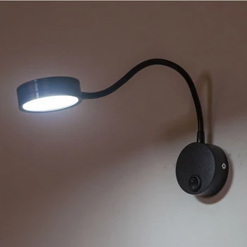 Fleksibel Slange LED væglampe sconce 5W EU-OS stikket Lampe læsestof Lys Studere Maleri Væggen Belysning