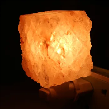 Himalaya Naturlige Salt Lampe Varm Hvid LED Krystal Håndskårne Nat, Lys, Home Decor EU/UK/US/AU-Stik luftrensende