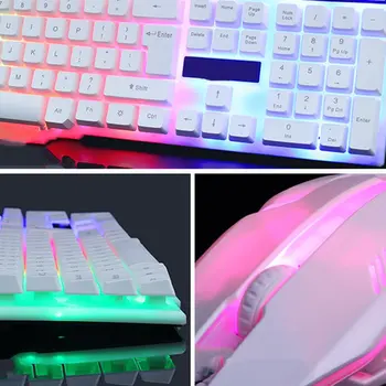 Mus og tastatur Sæt Adapter til PS4 PS3, Xbox til Xbox 360 Gaming Regnbue LED Skrivemaskine Inspireret Mekanisk Tastatur USB-RGB