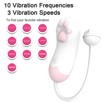 APP Vibrator G-punktet, Klitoris Stimulation Massage Vagina Kugle 10 Frekvens Vibrerende Æg Kvindelige Onani Kat Paw Palm Sex Legetøj