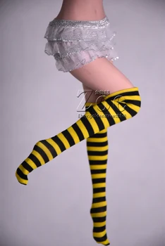 PÅ LAGER 1/6 skala Kvindelige action figur TBLeague knæ-høj stribet sokker JO DUKKE passe 12 tommer kvindelige figur krop