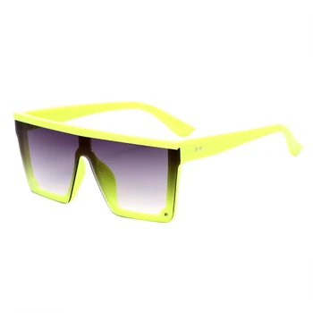 Overdimensionerede Square Solbriller Kvinder 2020 Luksus Gennemsigtig Farverige Solbriller Kvinder Mænd Designer Vintage Flad Top Brillerne UV400