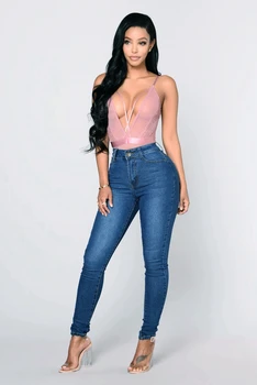 2020 Slim Jeans til Kvinder Tynde Høj Talje Bukser, Jeans Kvinder Sort Denim Blyant Bukser med Stretch Jeans Kvinder Bukser, Jeans Calca