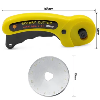 Syning i Stof, Læder lting Scrapbooking Kontur 45mm Rotary Cutter Runde Skærende Kniv, Saks Med Kan Erstatte Blade