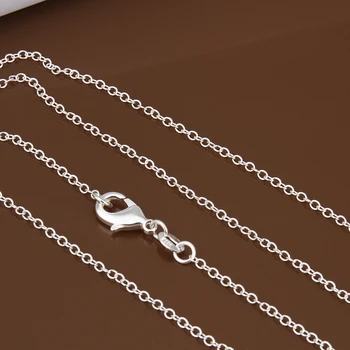5PCS Gratis Fragt 925 Sterling Sølv Smykker Mode Rolo Sølv Tilbehør Kæde Kvinders Sølv Kæde DIY-Halskæde