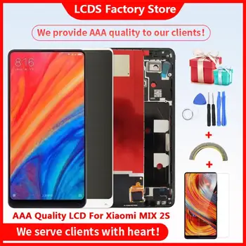 AAA Kvalitet Med LCD-Rammen For Xiaomi MIX 2S LCD-Skærm Til Xiaomi MIX-2S Med LCD-Rammen Skærm 10-Touch