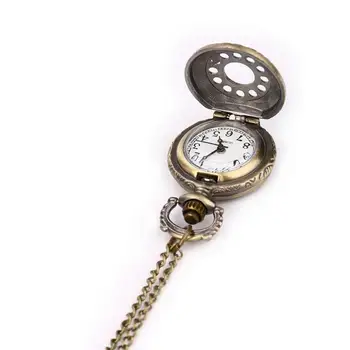 Pocket Watch Mænd ' s Vintage Steampunk Retro Bronze Design Pocket Watch Nye mode Kvarts Vedhæng Halskæde Gave Ure 313