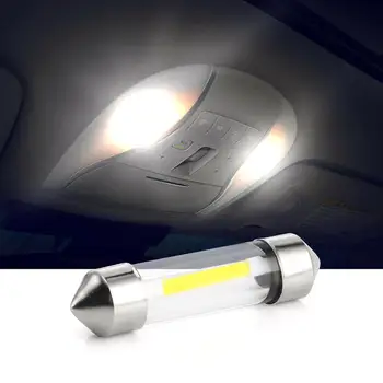 10stk 360 Graders Filament COB LED Glas Shell Bil Lys Guirlande 36mm Indre Læsning Dome Lampen Auto Nummerplade Pære
