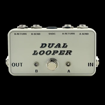 Guitar True-Bypass AB Looper Pedal omskifter boks 2 kanal pedal akustisk guitar tilbehør gratis fragt