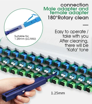 Et Klik Fiberoptiske Stik Renere Pen Til 1,25 mm LC MU-Adapter Stik