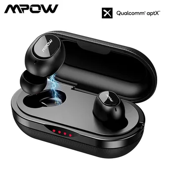 Mpow Oprindelige IPX7 Vandtæt T5/M5 TWS Bluetooth-Hovedtelefoner Trådløse Øretelefoner, Hovedtelefoner 36h Spille Tid til iOS Android Smart Phone