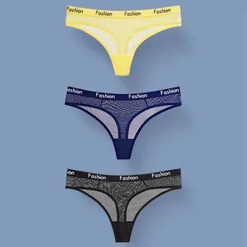 3Pcs Lav Stigning Sexy Thongs Undertøj Femme Sexet Erotique Bomuld Trusse Mode Antyder Kvinde Undertøj 2020 Undertøj & Sleepwears