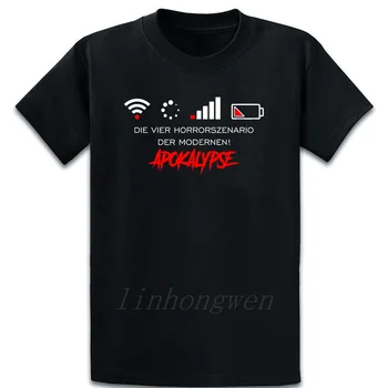 Apocalypse Wlan Internet Batteri Off T-Shirt Kawaii Designer Basic Kortærmet Sommer Besætning Hals Søde Formel Skjorte