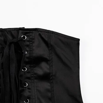 2019 Efteråret Punk Blonder splejse Nederdele til kvinder fashion Rock Gotiske Nederdel Plus size sort Sexet nederdel folder Tynde Blyant nederdele